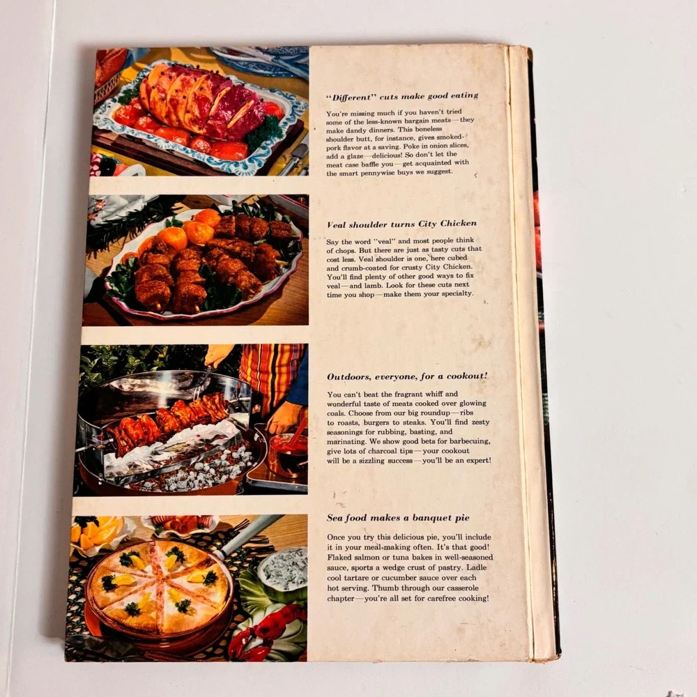 Vintage‎ 1960 Better Homes & Gardens Meat Cook Book Hardcover 400+ Recipes MCM
